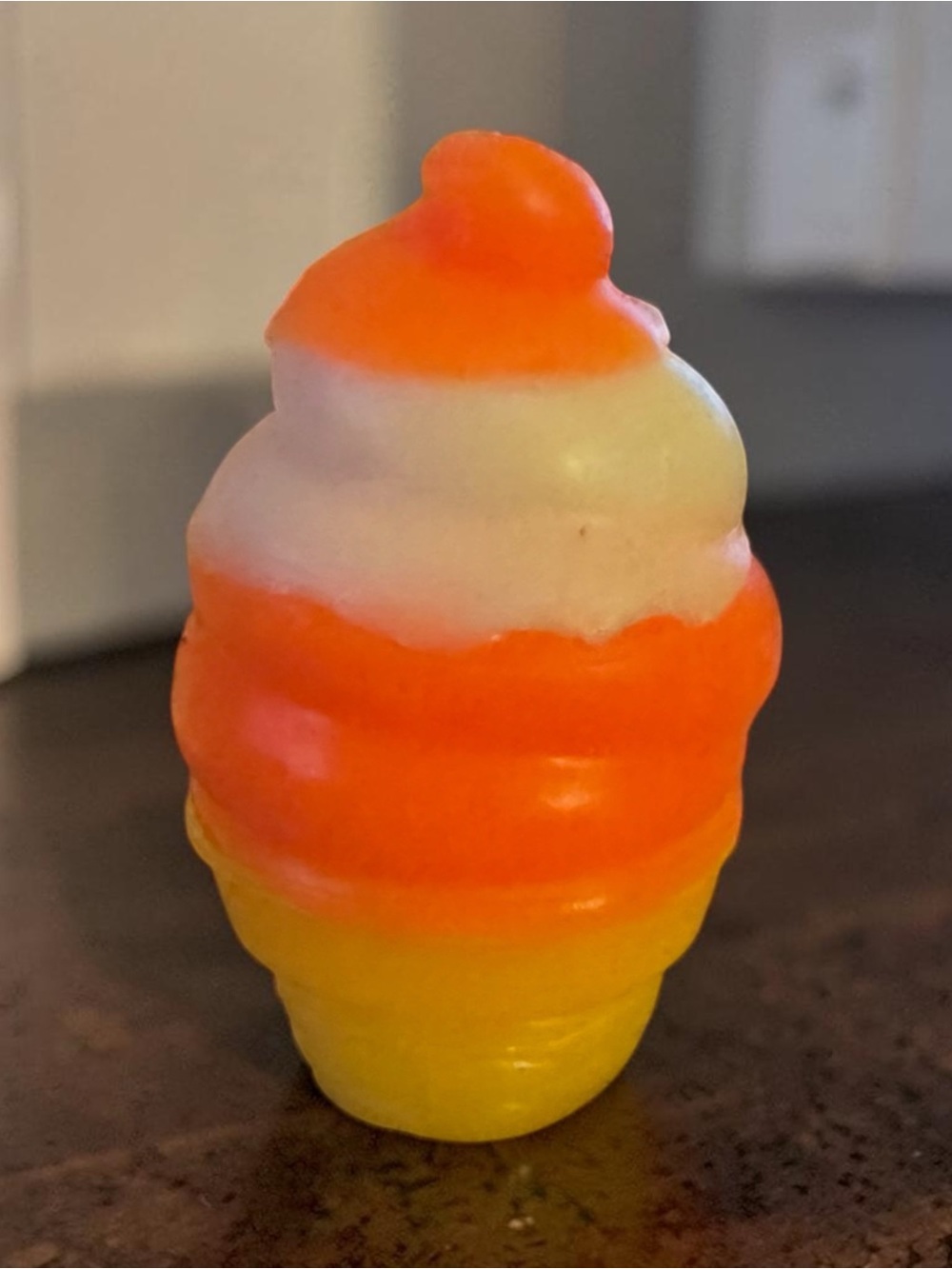 Colorful Orange & Yellow Ice cream Swirl Squishy Toy